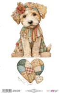 THERMO TRANSFERS 20X30CM PATCHWORK PAWS I PFY-16169