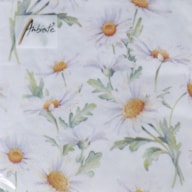 EMB. 20 SERVILLETAS 33x33CM BEAUTIFUL DAISIES WHITE