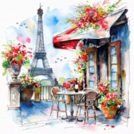 PAQUETE 20 SERVILLETAS 33x33CM CAFE A PARIS 373416