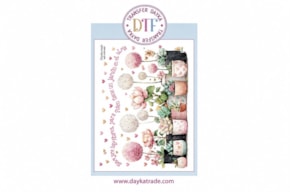 TRANSFER DTF-137P 14.28X19CM VASOS DE FLORES