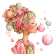 TRANSFER DTF TEXTIL 25X30CM BUBBLE GUM GIRL 2 ARTIS DECOR