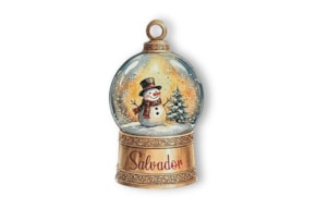 BOLA DE NATAL C/ NOME PERSONALIZAVEL F+V 5.6X10X0.3CM ACRILO