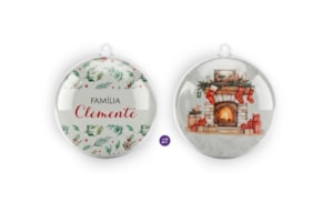 BOLA DE NATAL C/ NOME PERSONALIZAVEL F+V 5.6X10X0.3CM ACRILO