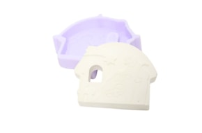 MOLDE SILICONE CABANA COM BELENE 10X8X2CM MLD