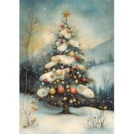 TRANSFER DTF TEXTIL 25X30CM SNOWY CHRSITMAS ARTIS DECOR