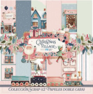BLOCO 12 PAPEIS SCRAP 30.5X30.5CM CHRISTMAS VILLAGE PFY16471