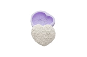 MOLDE SILICONE CORAÇAO 7.5X7.5X2.5CM  MLD351