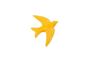 SWALLOW 15.5X11X3.5CM YELLOW