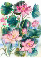 RICE PAPER 35X50CM FLORAL 2390-695