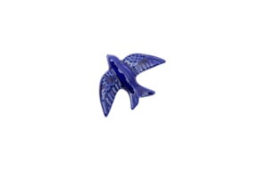 SWALLOW 8.5X6X2.2CM COBALT BLUE