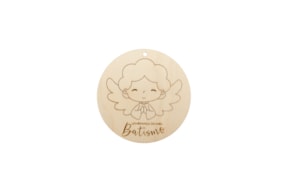 SET 6 PLACAS BAUTISMO D.10X0.3CM CHOPO