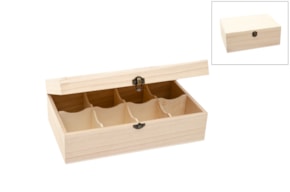 CAJA P/ TÉ 8DIV. 30X17X10CM