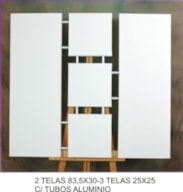 2 TELAS 83,5x30 - 3 TELAS 25x25 c/tubos inox
