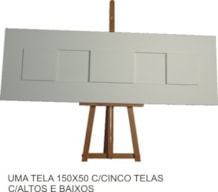 1 LIENZO 150X50 C/5 LIENZOS c/altos y bajos