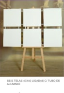 6 LIENZOS 40x40 ligados c/ 7 tubos inox