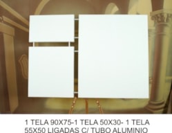 1 LIENZO 90x75-1LIENZO 50x30-1 LIENZO 55x50 ligados c/tubo