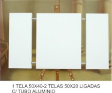 1 LIENZO 50x40 - 2 LIENZO 50x20 ligados c/tubo alumin