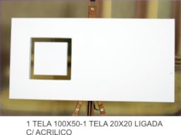 1 LIENZO 100x50 - 1 LIENZO 20x20 ligado c/acrilico