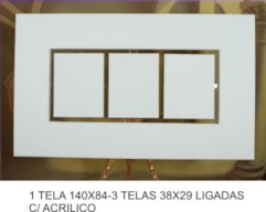 1 TELA 140x84 - 3 TELAS 38x29 ligadas c/6 tubos inox