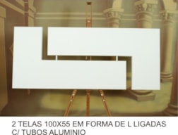 2 LIENZOS 100x55 en L ligados c/ 4 tubos inox